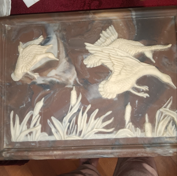 Vintage Incolay Stone Jewelry Box - Picture 1 of 2